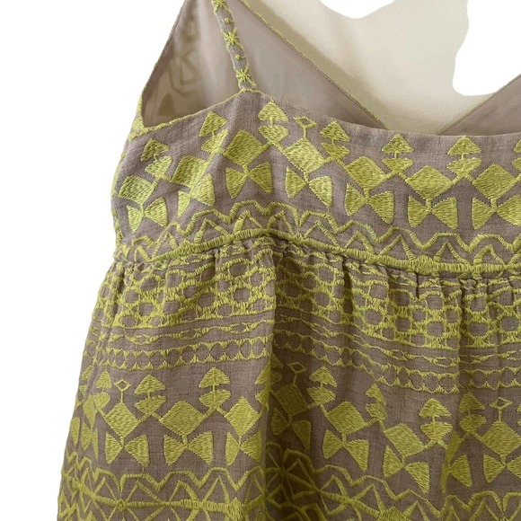 BCBG MAXAZRIA Emeli Women's Light Stone Embroidered Drawstring Tank Top - Smalll - Picture 4 of 6